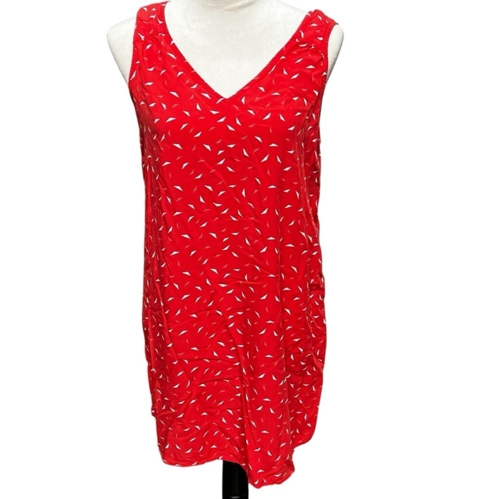 GAP Women’s Medium Dress Orange and White Pullover Sleeveless